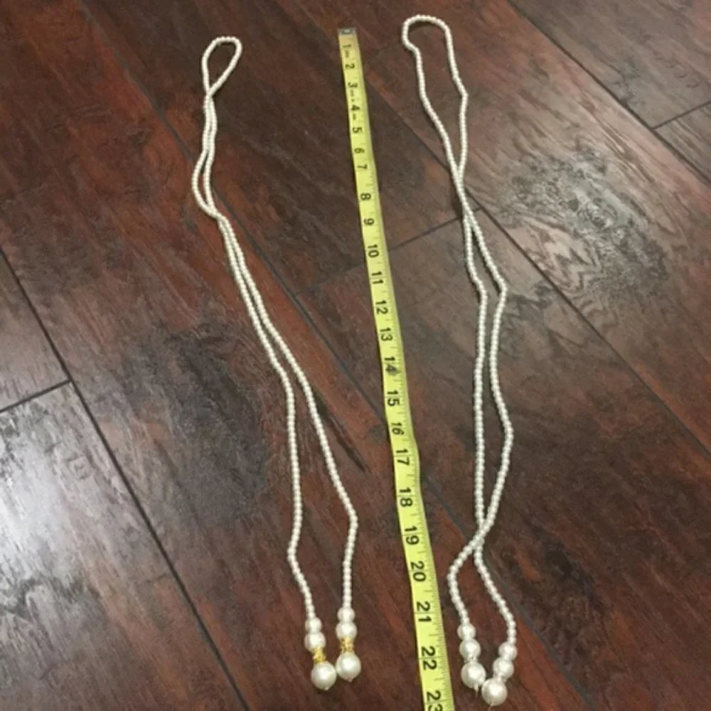 Boho Pearl Long Necklace chain jewelry